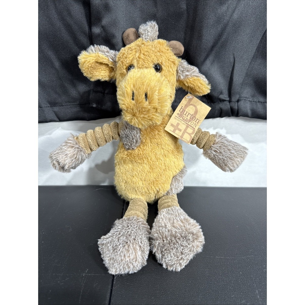 NWT Burton + Burton Giraffe Plush Rust and Brown Stuffed Animal Soft Cute Toy